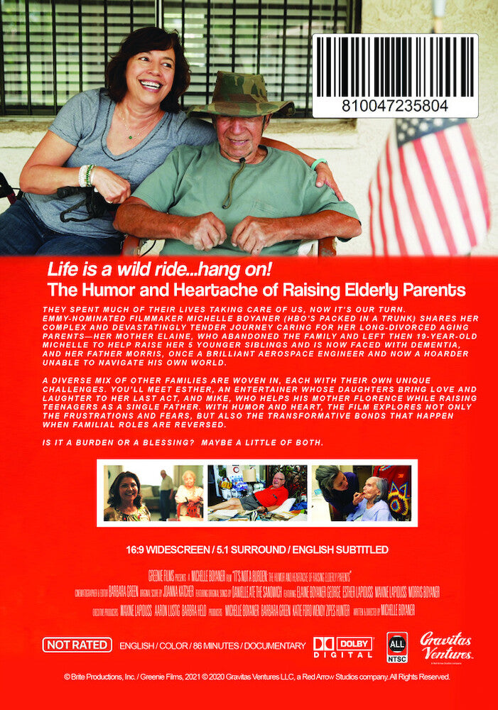 It's Not a Burden: The Humor and Heartache of Raising Elderly Parents - Back Panel - 