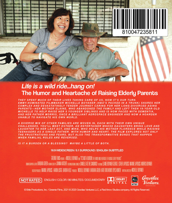 It's Not a Burden: The Humor and Heartache of Raising Elderly Parents - Back Panel - 