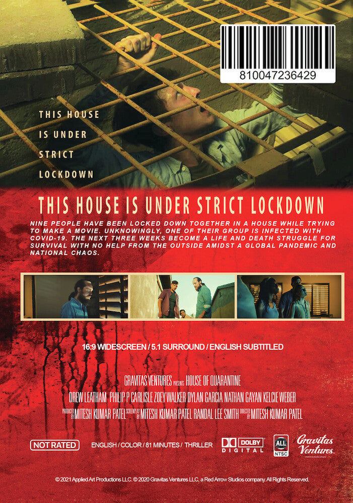 house of quarantine - Back Panel - DVD
