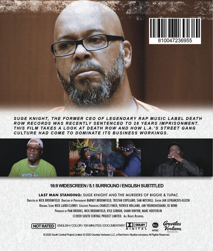 last man standing: suge knight and the murders of biggie and tupac - Back Panel - Blu-ray
