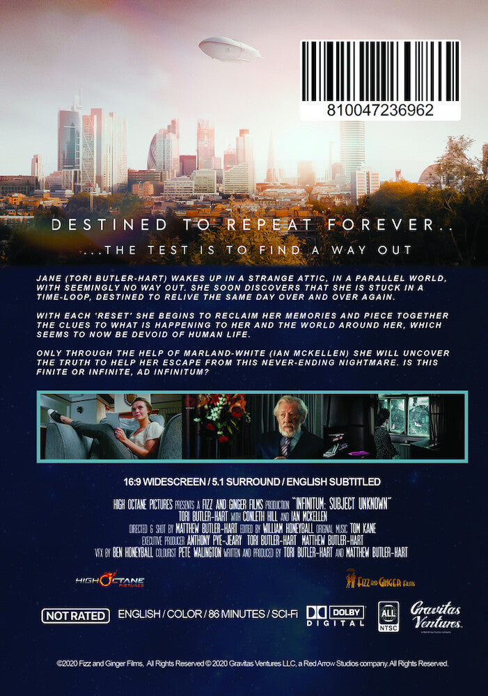 Infinitum: Subject Unknown - Back Panel - 