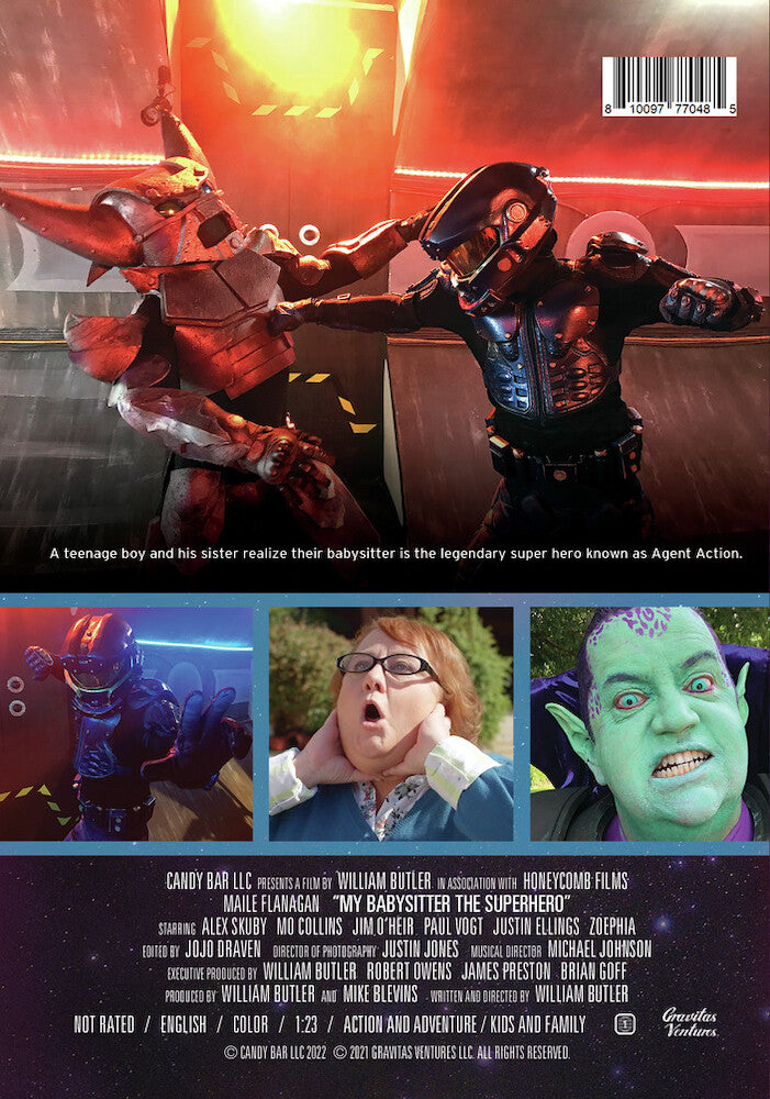 my babysitter the superhero - Back Panel - DVD