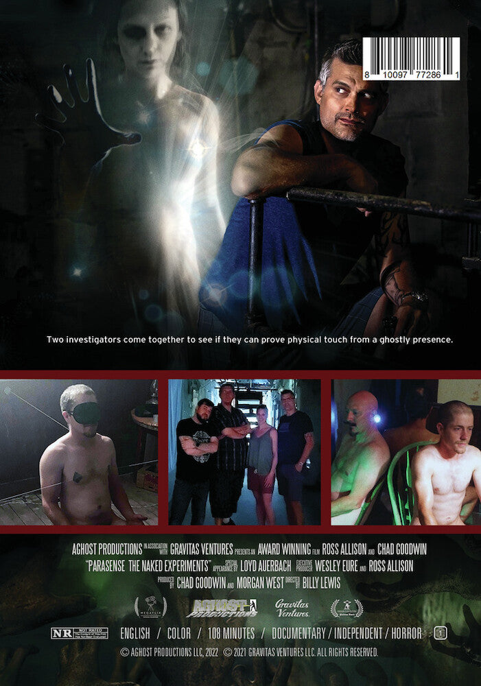 parasense: the naked experiments - Back Panel - DVD