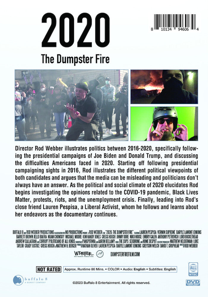 2020: the dumpster fire - Back Panel - DVD