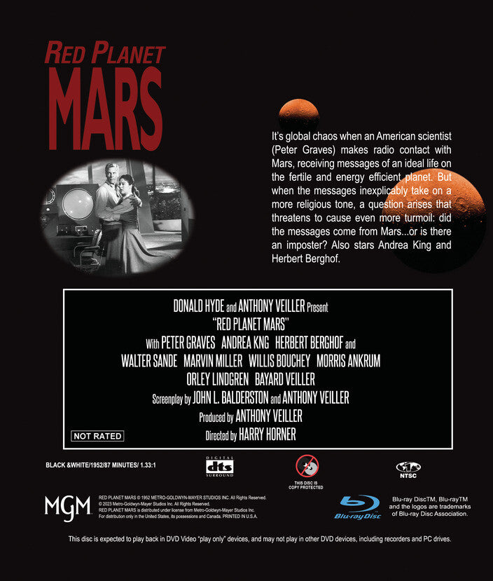 red planet mars - Back Panel - Blu-ray