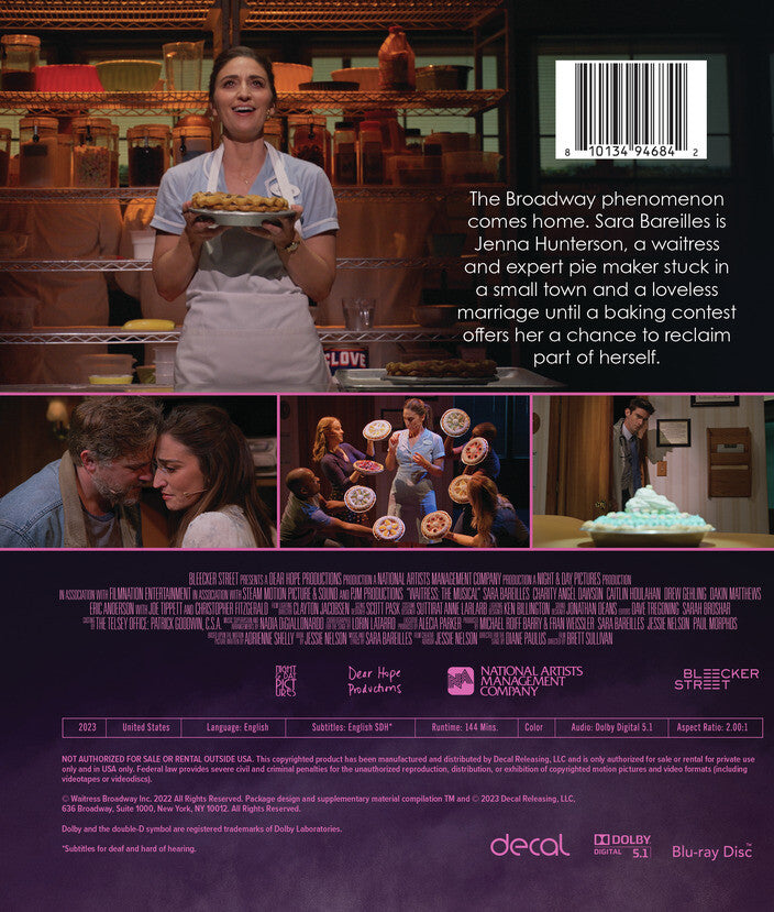 waitress: the musical - Back Panel - Blu-ray