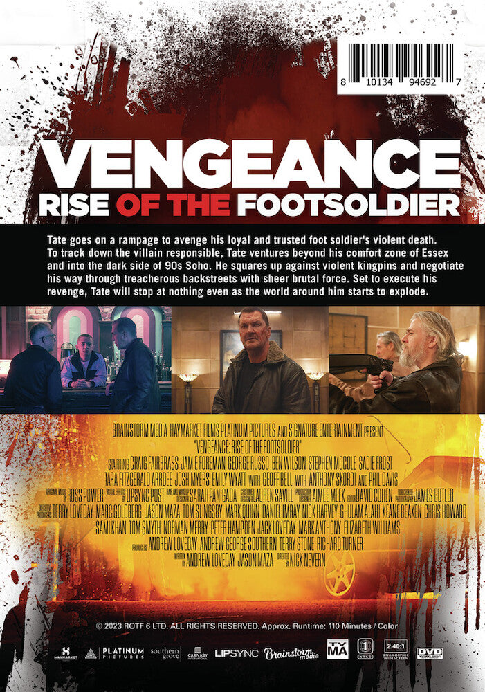 vengeance: rise of the footsoldier - Back Panel - DVD