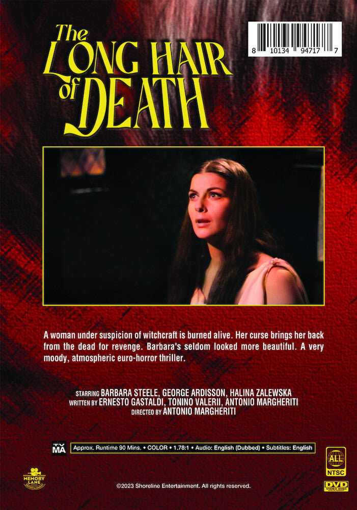 the long hair of death - Back Panel - DVD