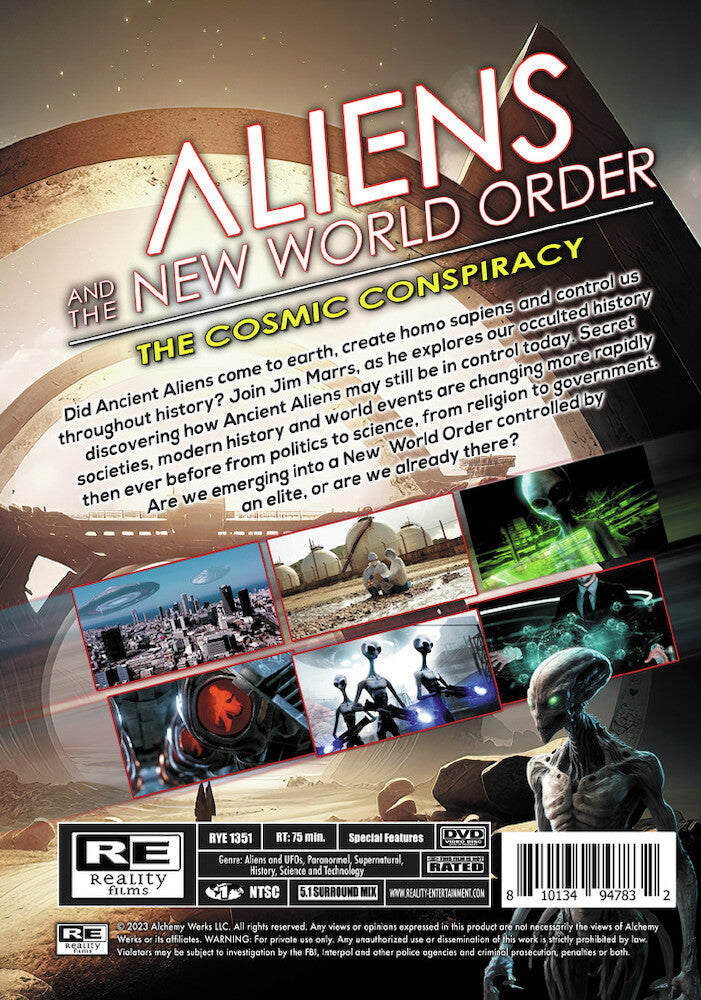 aliens and the new world order: the cosmic conspiracy - Back Panel - DVD