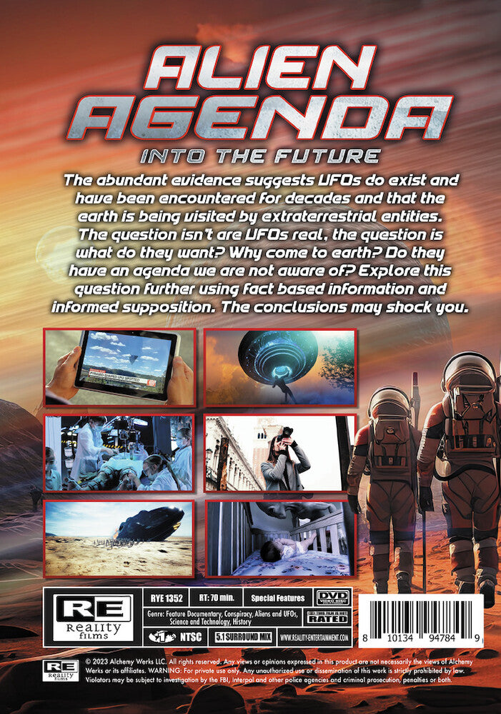alien agenda: into the future - Back Panel - DVD