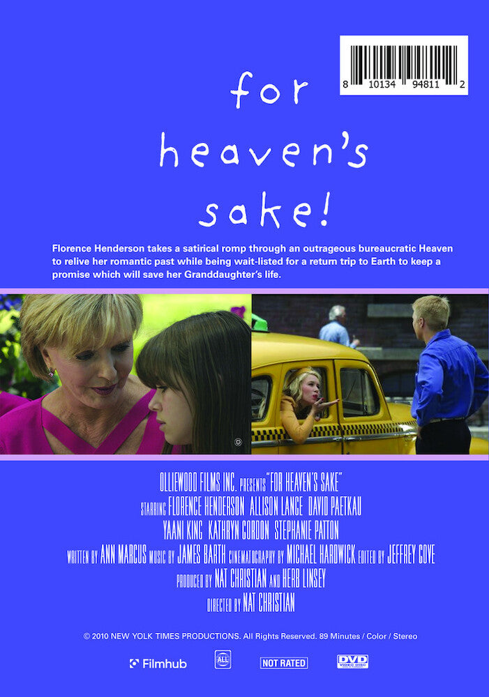 for heaven's sake - Back Panel - DVD