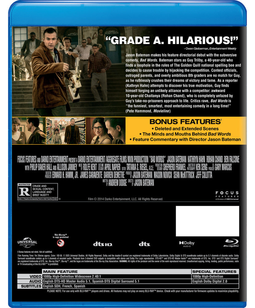 bad words - Back Panel - Blu-ray