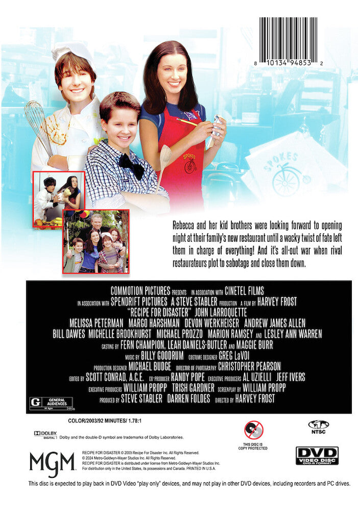 recipe for disaster - Back Panel - DVD