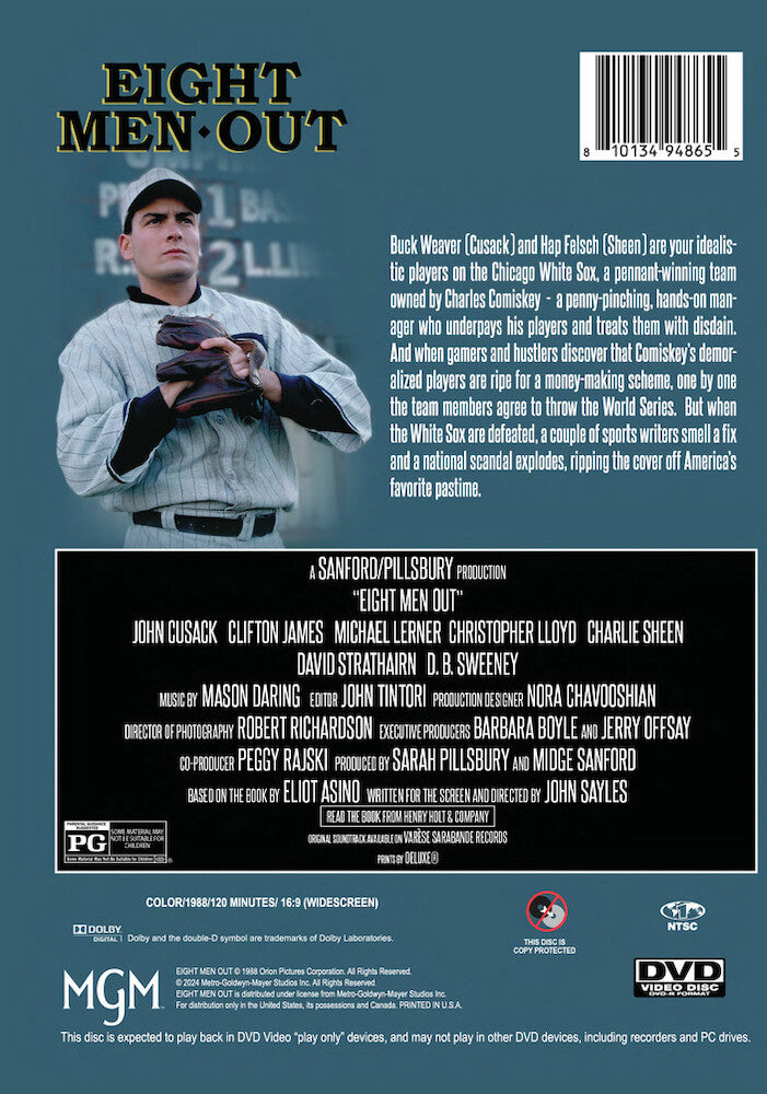 Eight Men Out - Back Panel - 