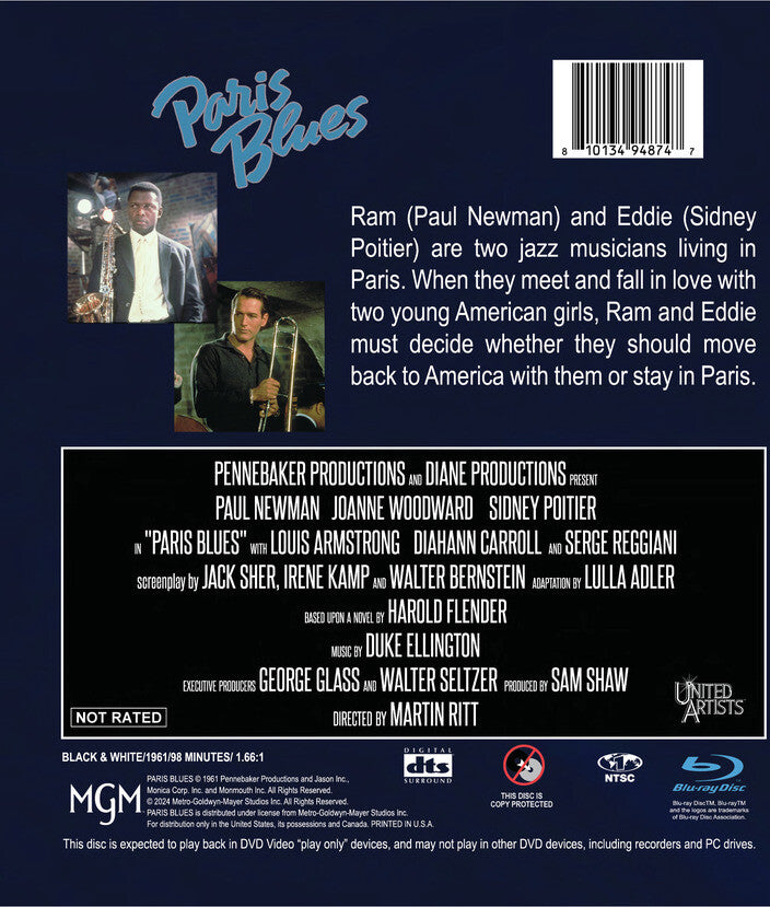 paris blues - Back Panel - Blu-ray