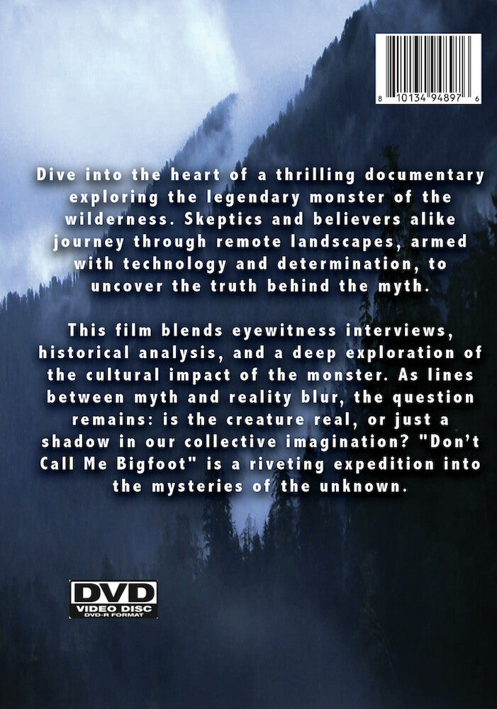 don't call me bigfoot - Back Panel - DVD