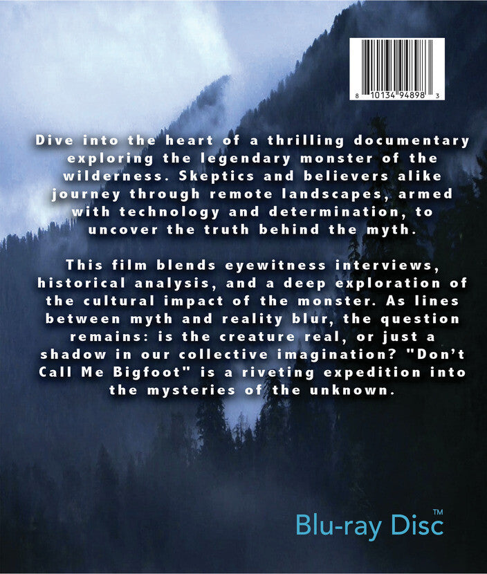 don't call me bigfoot - Back Panel - Blu-ray