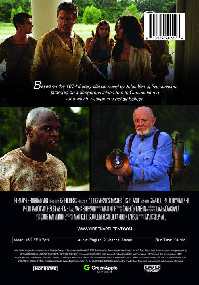 jules verne's mysterious island - Back Panel - DVD