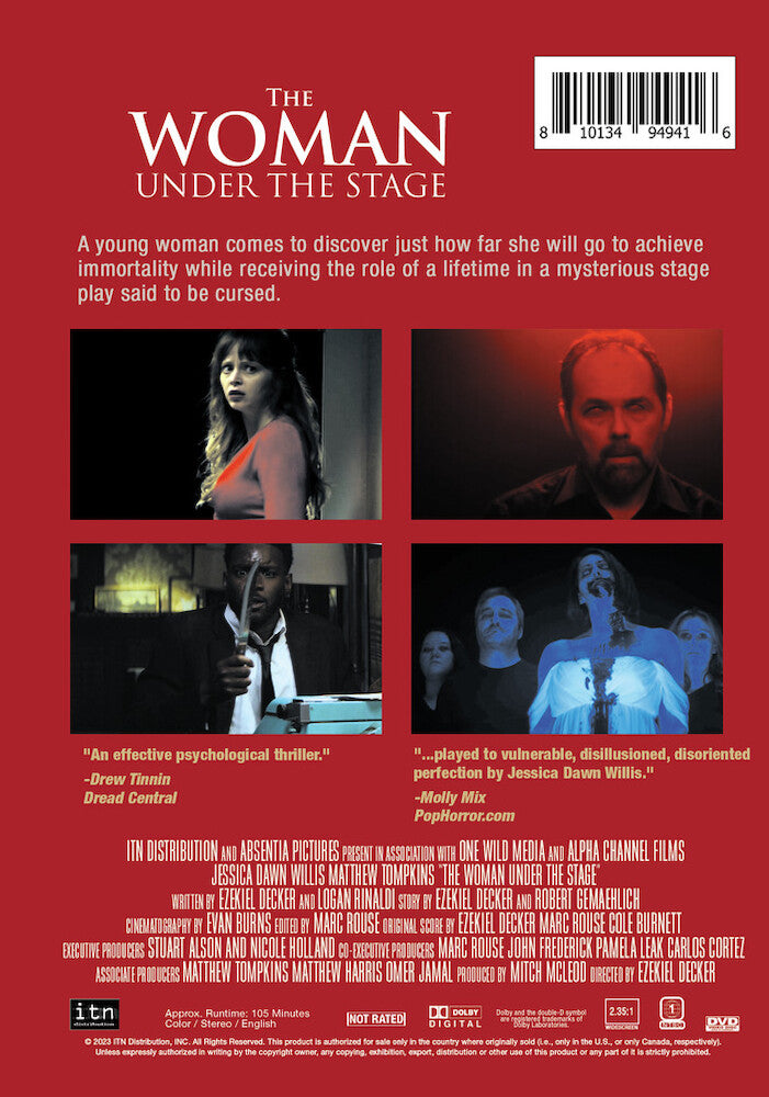 the woman under the stage - Back Panel - DVD