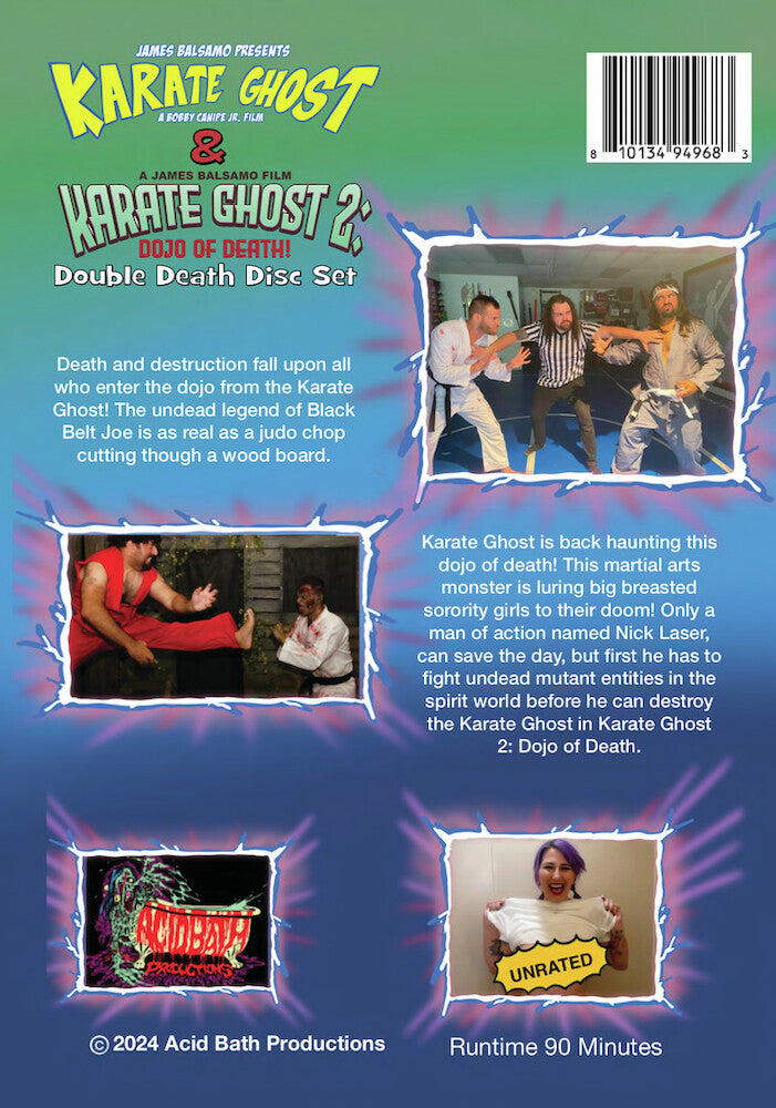 Karate Ghost 1 & 2 Double Death Disc Set - Back Panel - 