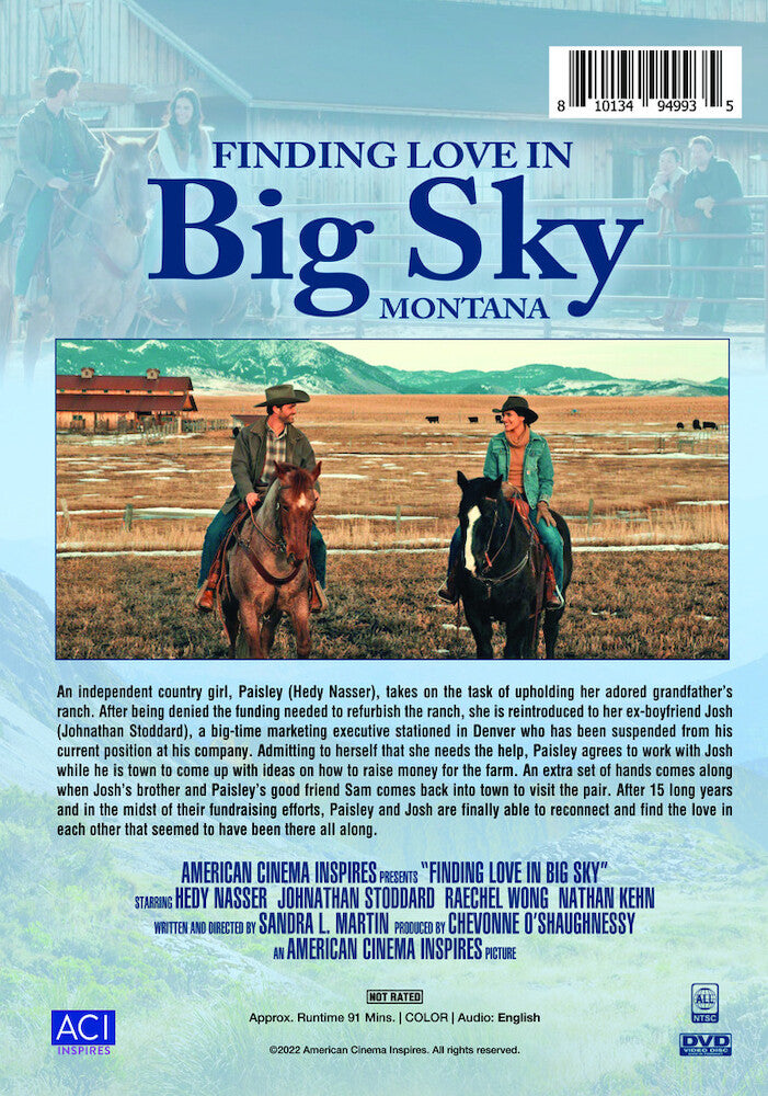 finding love in big sky - Back Panel - DVD