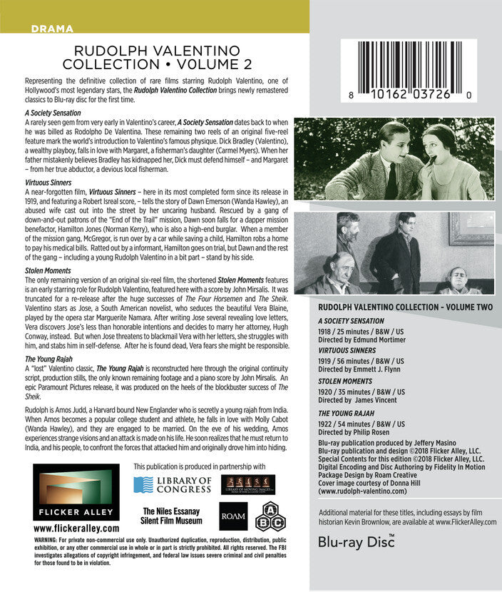 valentino collection - volume 2 - Back Panel - Blu-ray