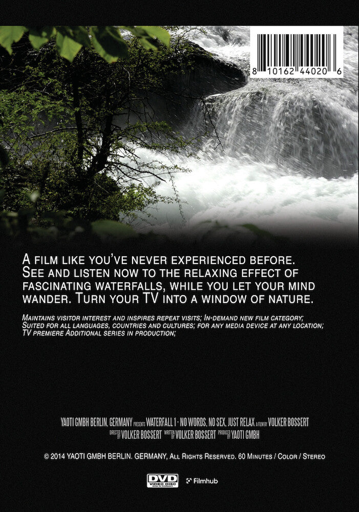 waterfall 1: no words, no sex, just relax - Back Panel - DVD
