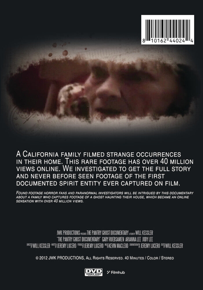 the pantry ghost documentary - Back Panel - DVD