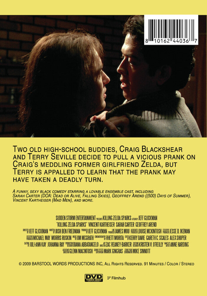 killing zelda sparks - Back Panel - DVD