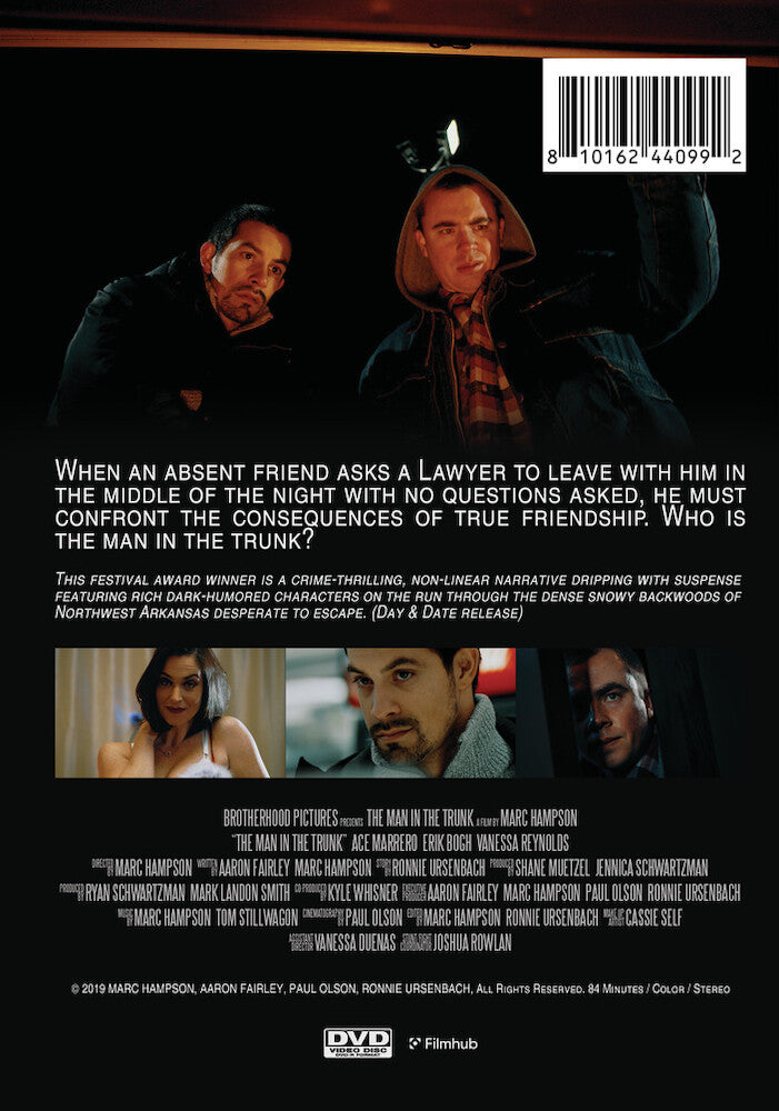 the man in the trunk - Back Panel - DVD