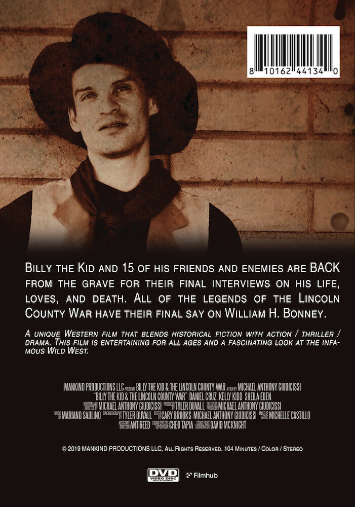 billy the kid & the lincoln county war - Back Panel - DVD