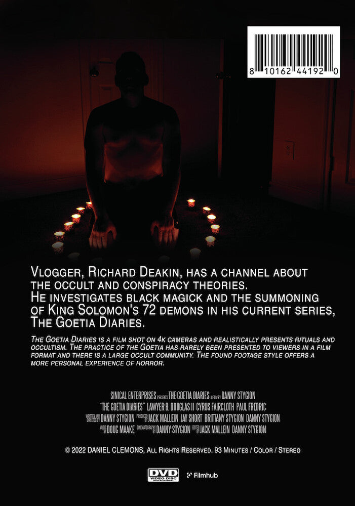 the goetia diaries - Back Panel - DVD