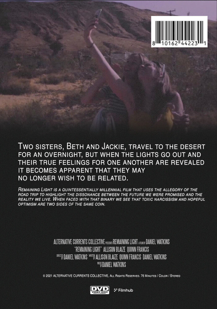 remaining light - Back Panel - DVD