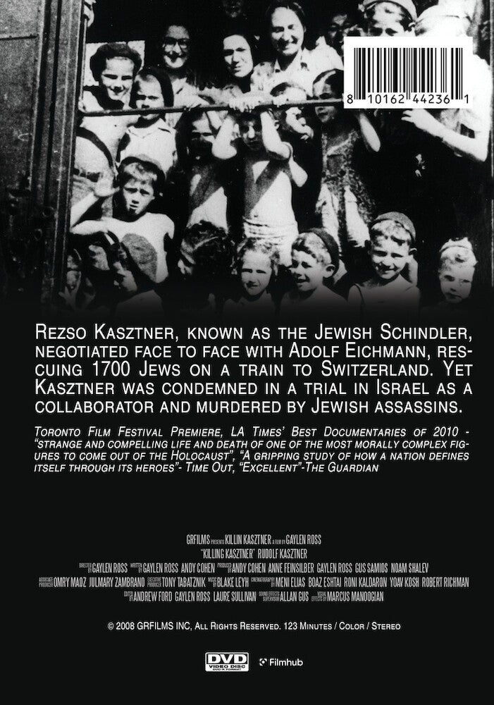 killing kasztner: the jew who dealt with nazis - Back Panel - DVD
