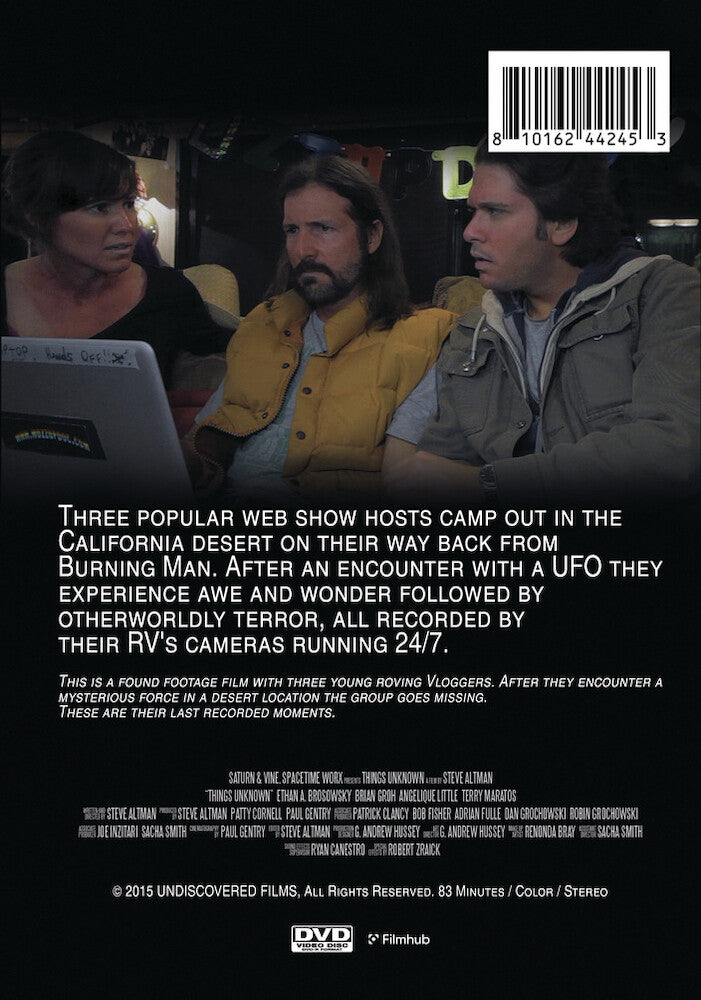 things unknown - Back Panel - DVD