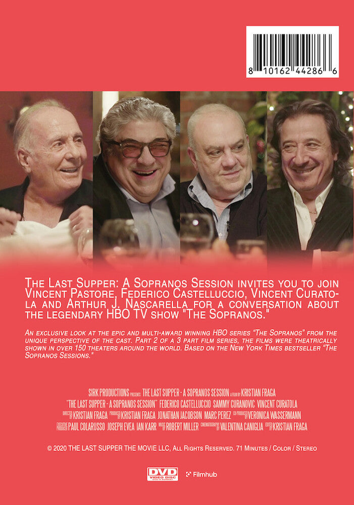 the last supper: a sopranos session - Back Panel - DVD