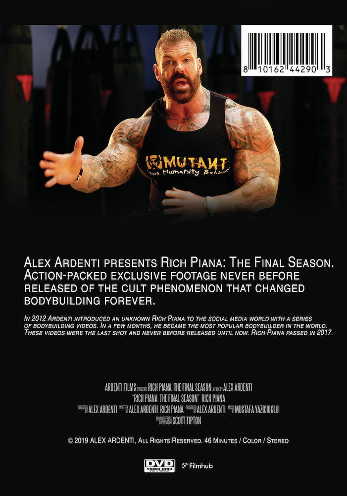rich piana: the final season - Back Panel - DVD