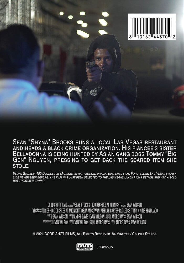 vegas stories: 100 degrees at midnight - Back Panel - DVD