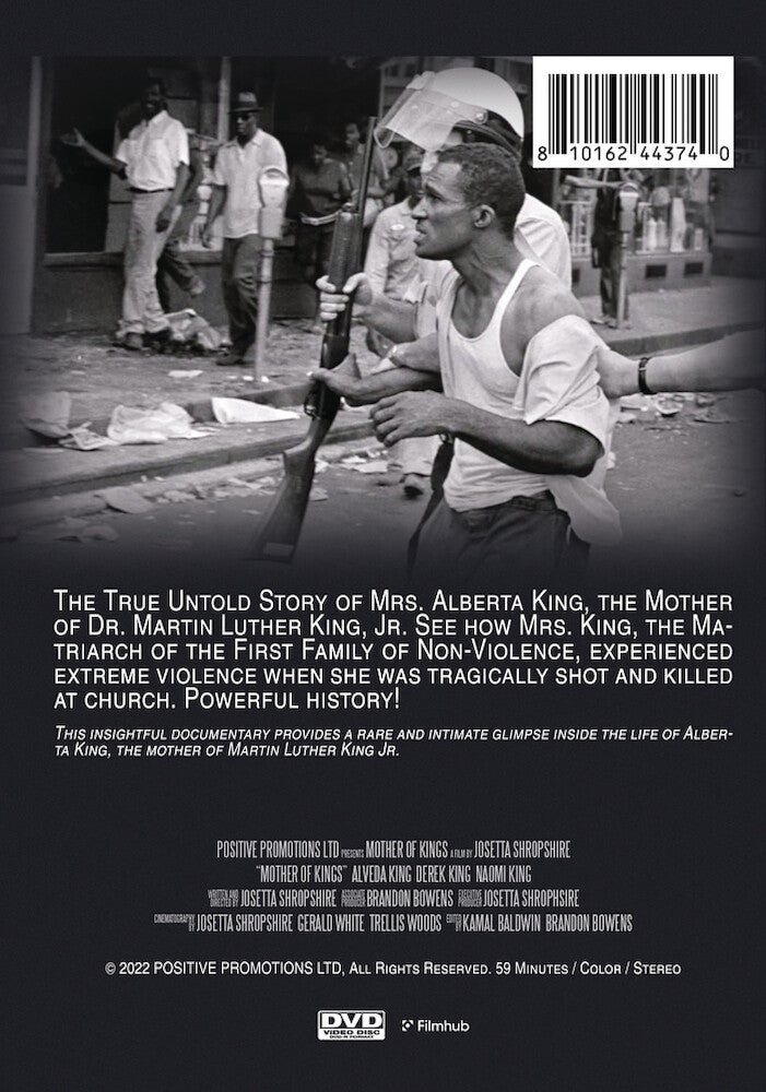 mother of kings: the true untold story of mrs. alberta king - Back Panel - DVD