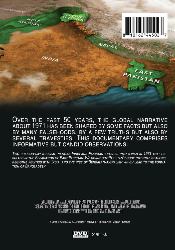 separation of east pakistan: the untold story - Back Panel - DVD