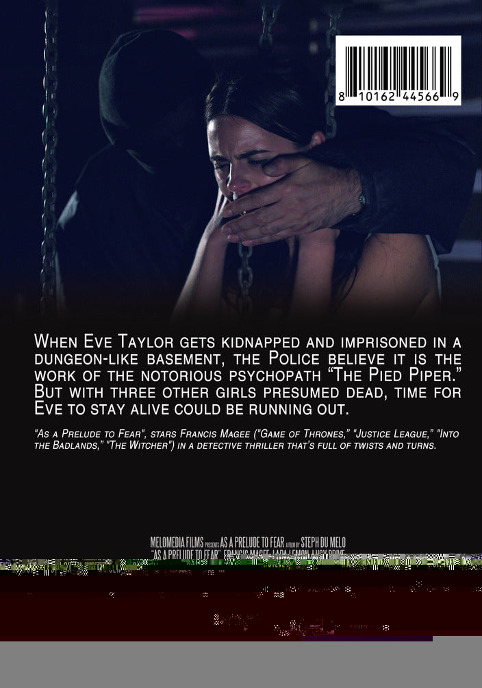 as a prelude to fear - Back Panel - DVD