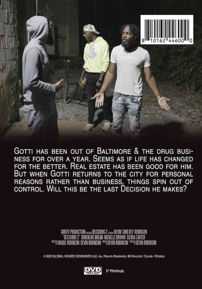 decisions 2 - Back Panel - DVD