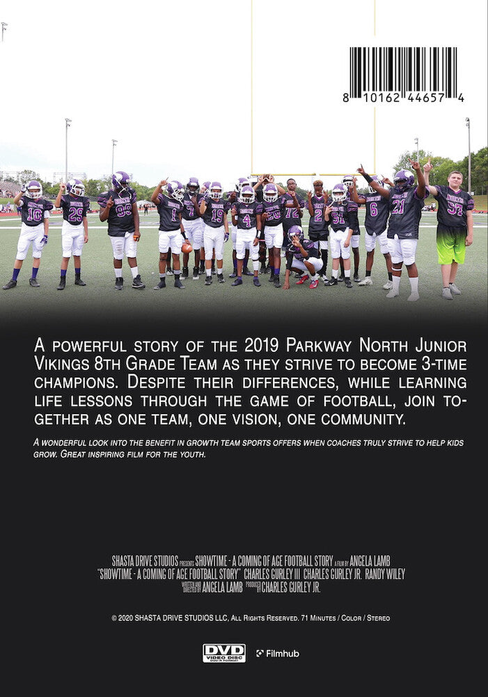 Showtime: A Coming of Age Football Story - Back Panel - 