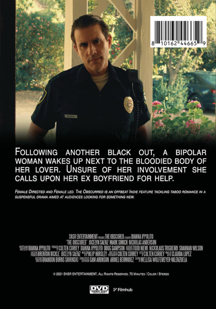 the obscured - Back Panel - DVD
