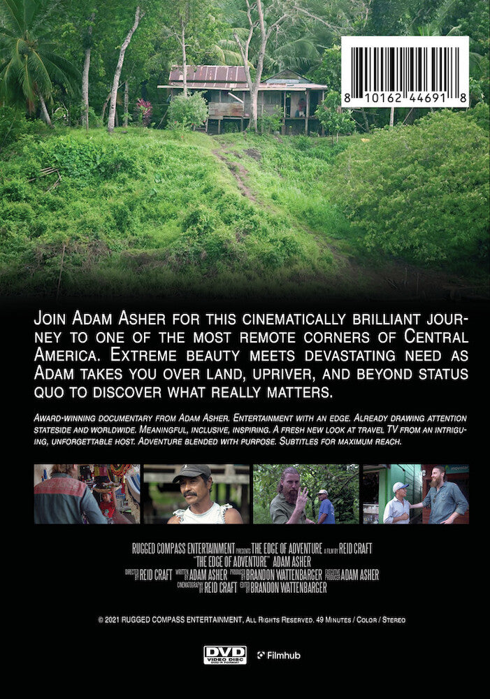 the edge of adventure with adam asher: nicaragua - Back Panel - DVD