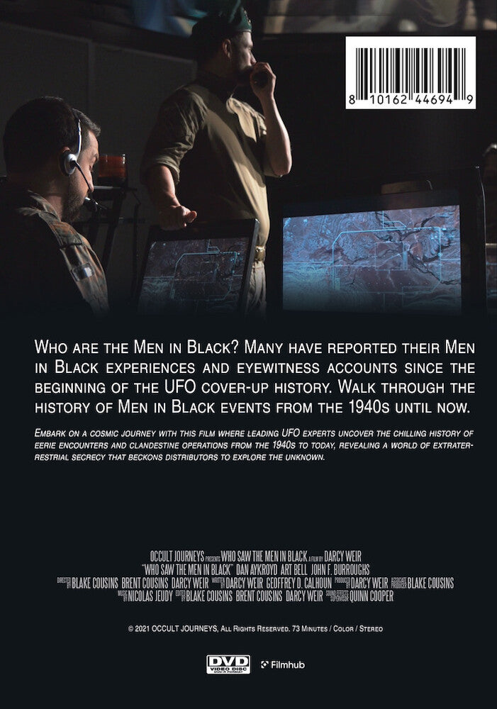 who saw the men in black - Back Panel - DVD