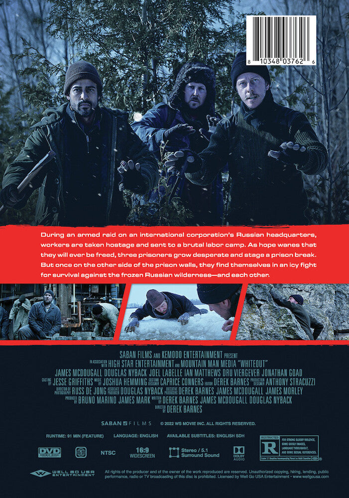 whiteout - Back Panel - DVD