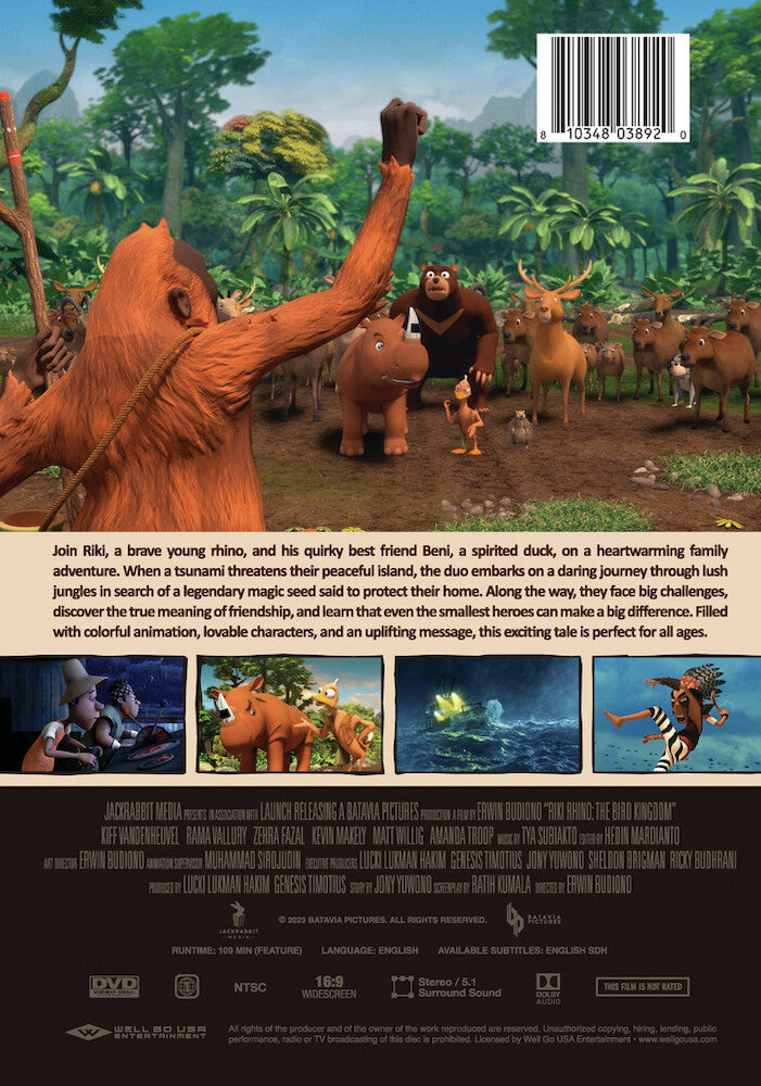 Riki Rhino: The Bird Kingdom - Back Panel - 