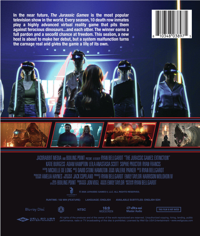 The Jurassic Games: Extinction - Back Panel - 