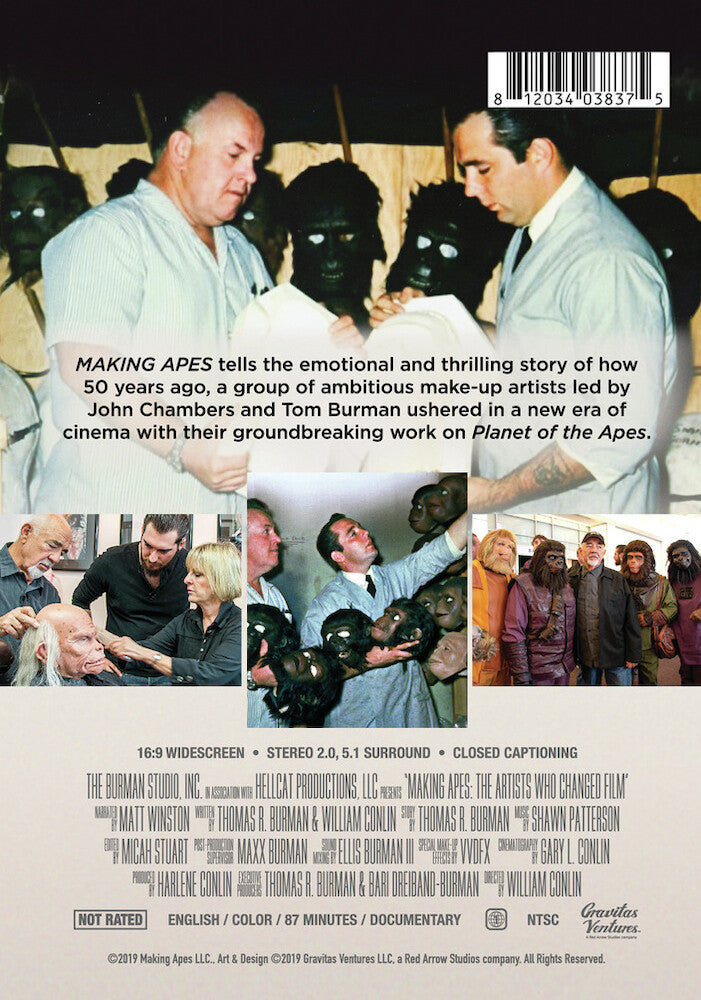 Making Apes: The Artists Who Changed Film - Back Panel - 